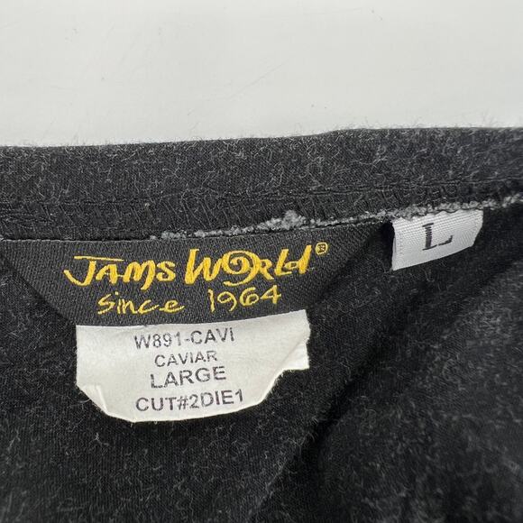 Jams World Caviar Halter Top Large Tiered Babydoll Empire Artsy Print Hawaii USA - Picture 5 of 8